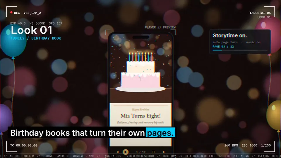 Still from a Video Book Studio birthday video book